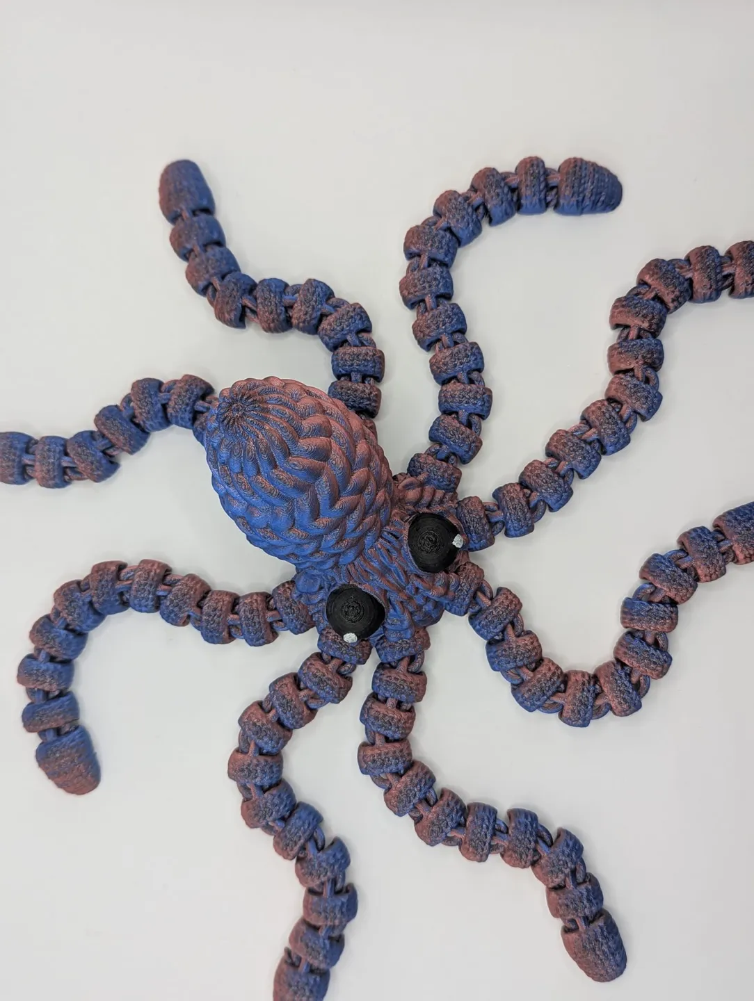 modular toy parts-interlocking 3D models_Articulated Octopus-Print in Place