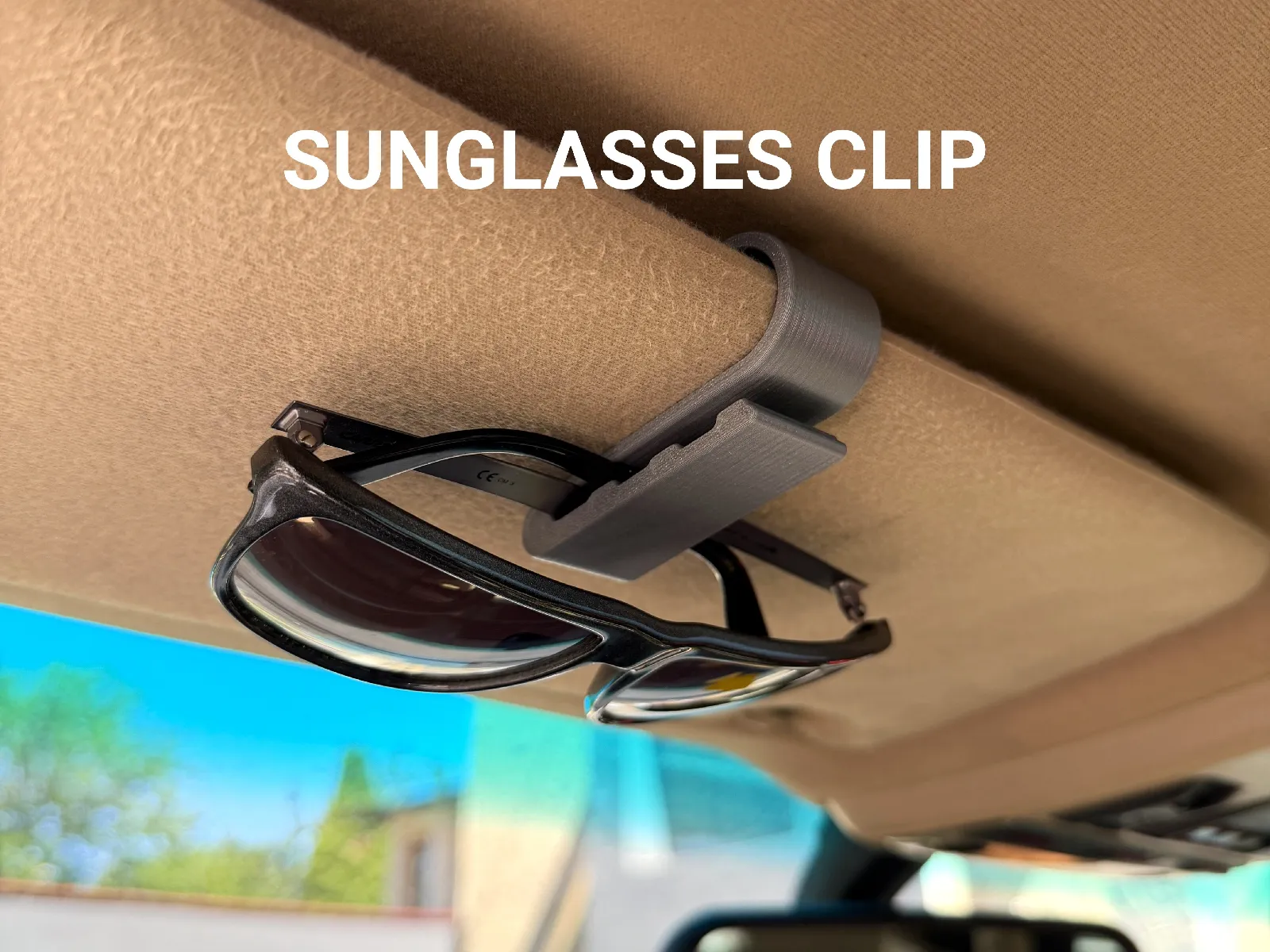 custom automotive 3D models-3D printable vehicle accessories_Car Visor Sunglasses Clip