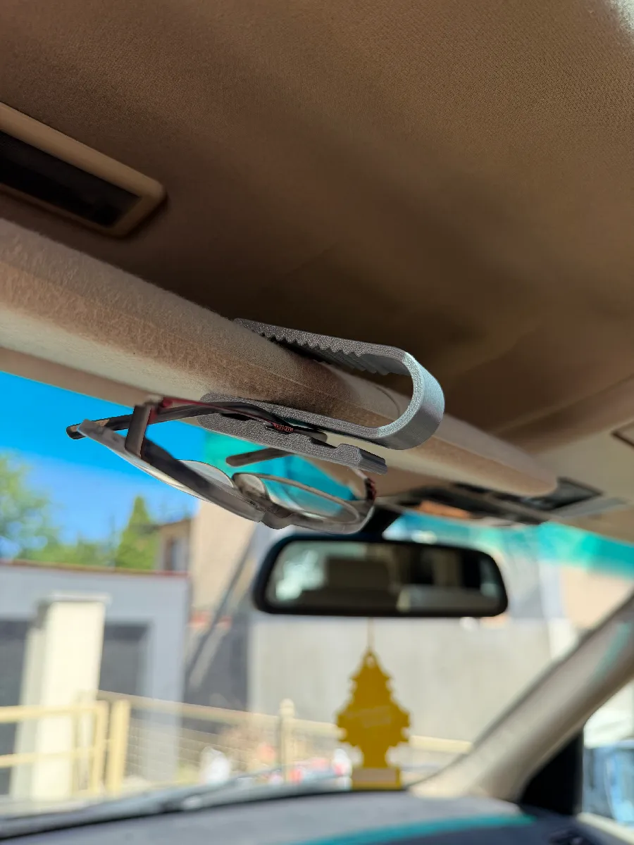 custom automotive 3D models-3D printable vehicle accessories_Car Visor Sunglasses Clip
