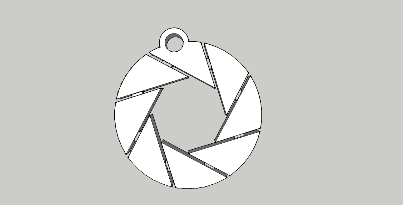 everyday 3D models-desktop gadget STL_Aperture Keychain