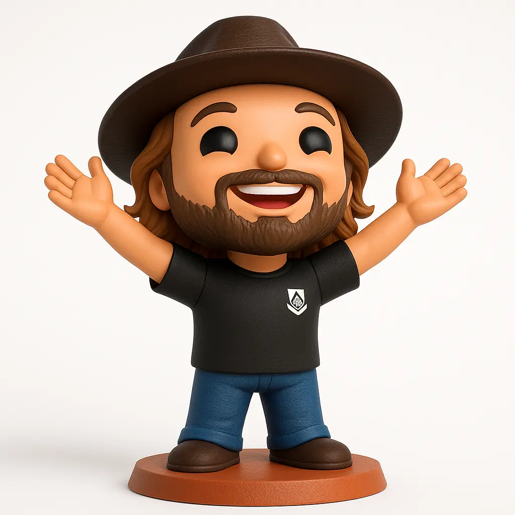 face to 3d model ai-3D portrait printing from photo_Joyful Bearded Creator Figurine
