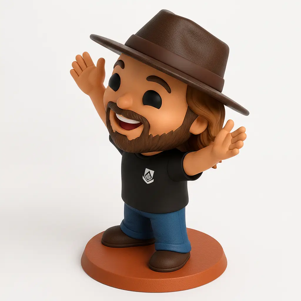 face to 3d model ai-3D portrait printing from photo_Joyful Bearded Creator Figurine