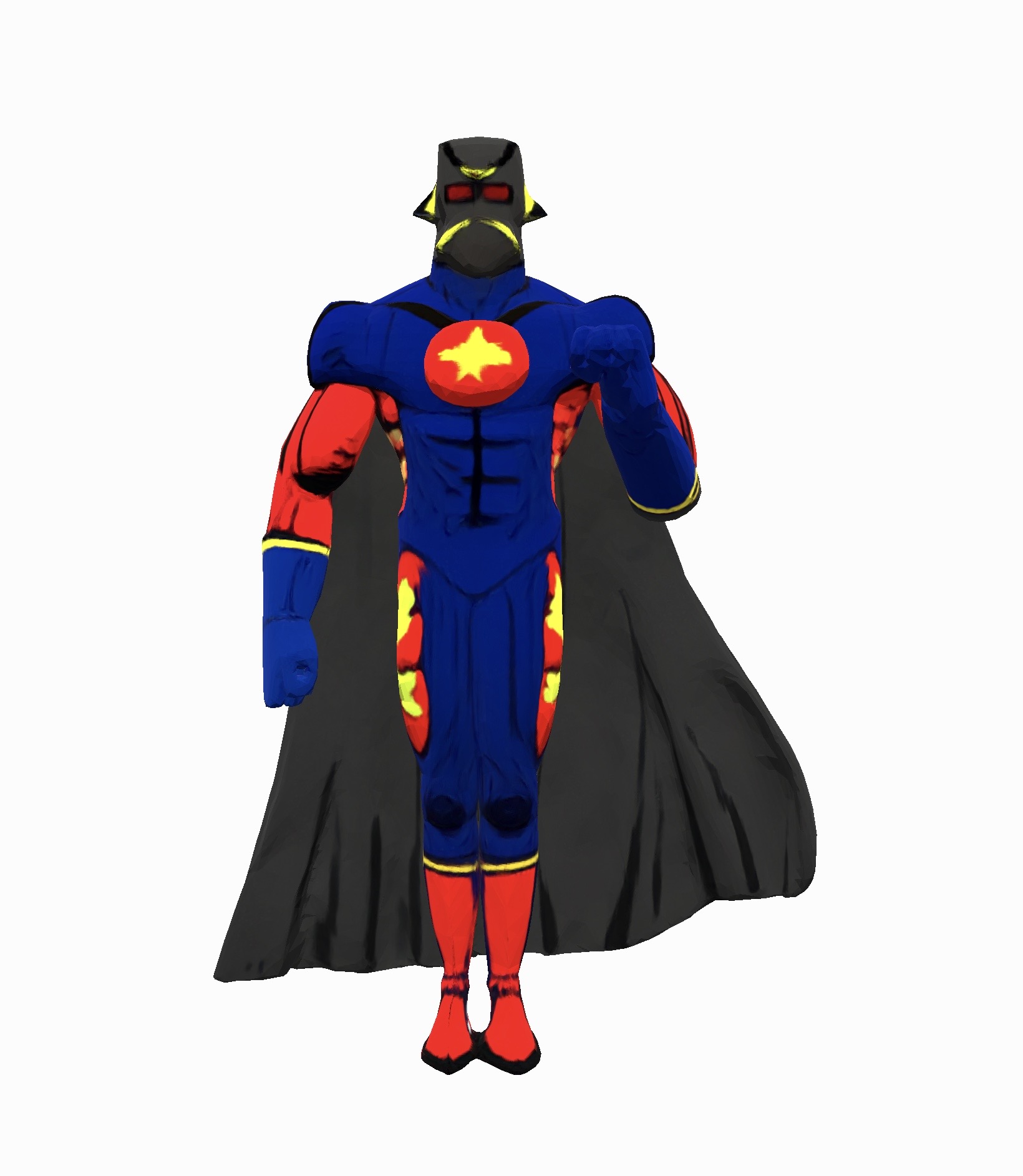 superhero STL files-collectible 3D figurines_POWER STAR™ - First Superhero From Life Comics