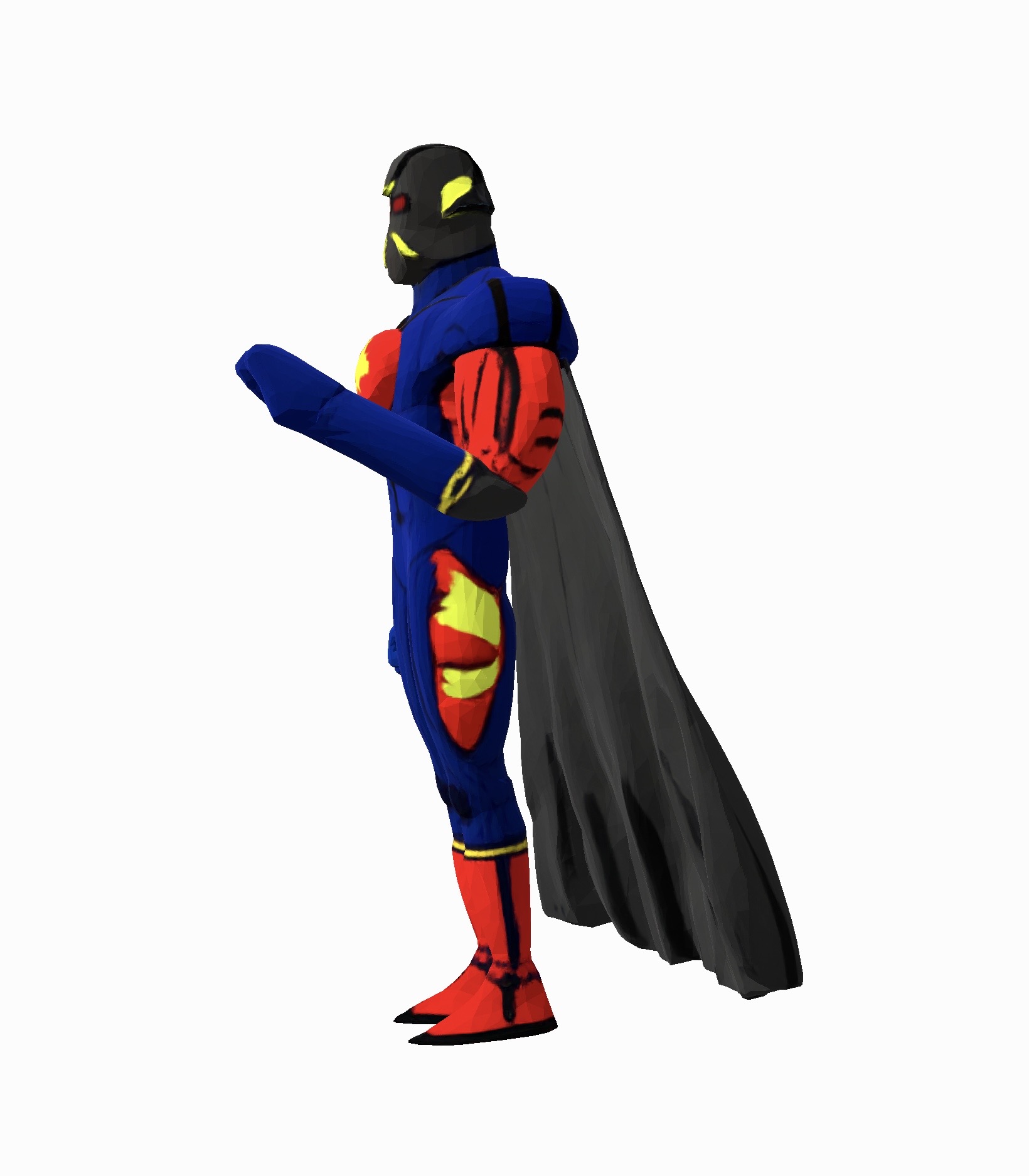 superhero STL files-collectible 3D figurines_POWER STAR™ - First Superhero From Life Comics